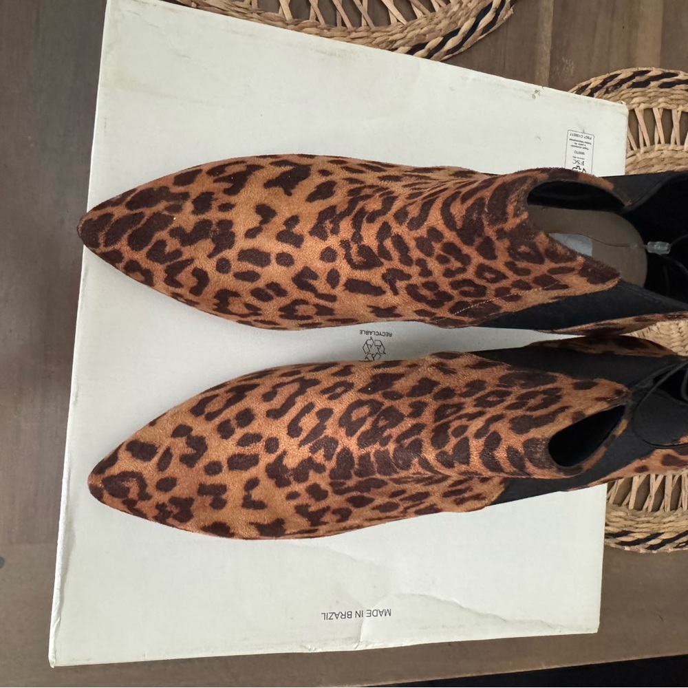 Ann Taylor Animal Print Ankle Booties - Picture 2 of 8